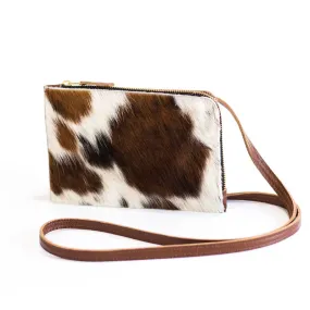 Beaudin - Zoe Crossbody |  Brown White Cowhide